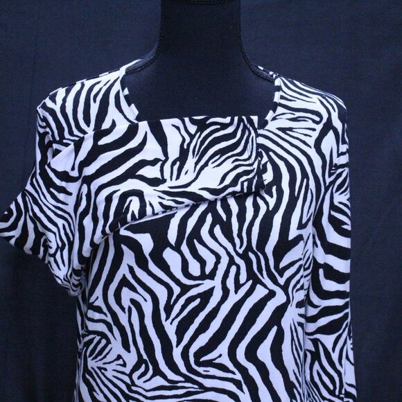 by Chicos Zebra Animal Print Long Sleeve Top - Picture 5 of 8